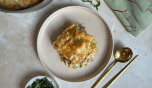 Boursin Chorizo Vegetable Pie