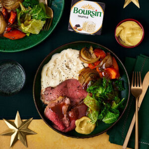 Roast Beef with Boursin Truffle Mash